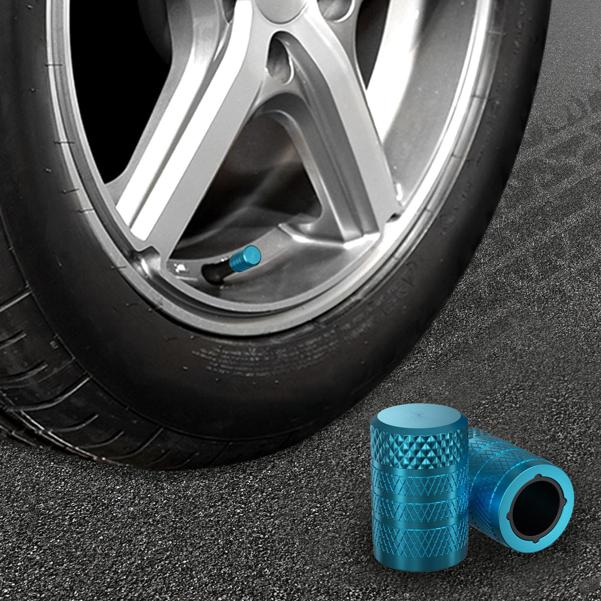 CKAuto Tire Valve Stem Caps, Aluminum Black, 4 pcs/Pack Jansha Store