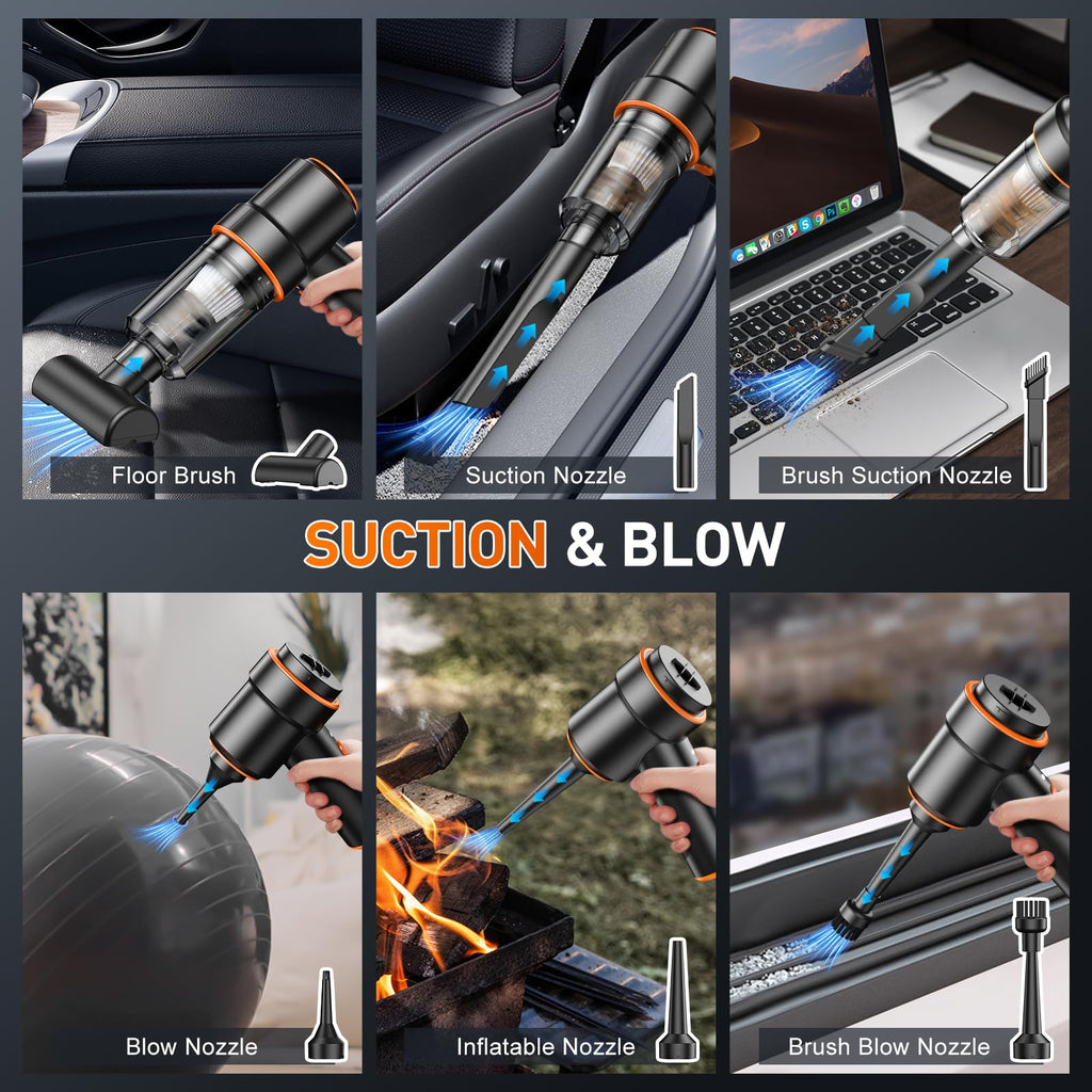 KMM Handheld Car Vacuum Cleaner, Hand Held Vacuum & Air Duster Jansha Store