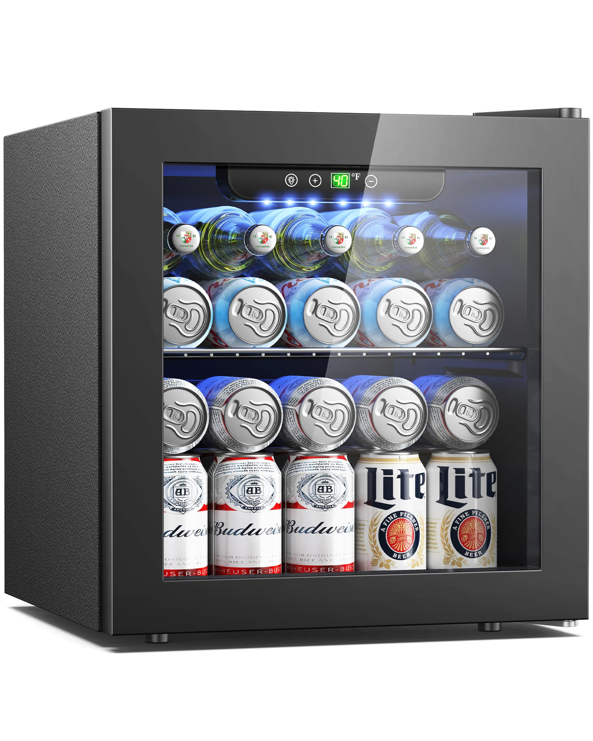 Feelfunn 24 Can Beverage Refrigerator, Mini Fridge, Black Jansha Store