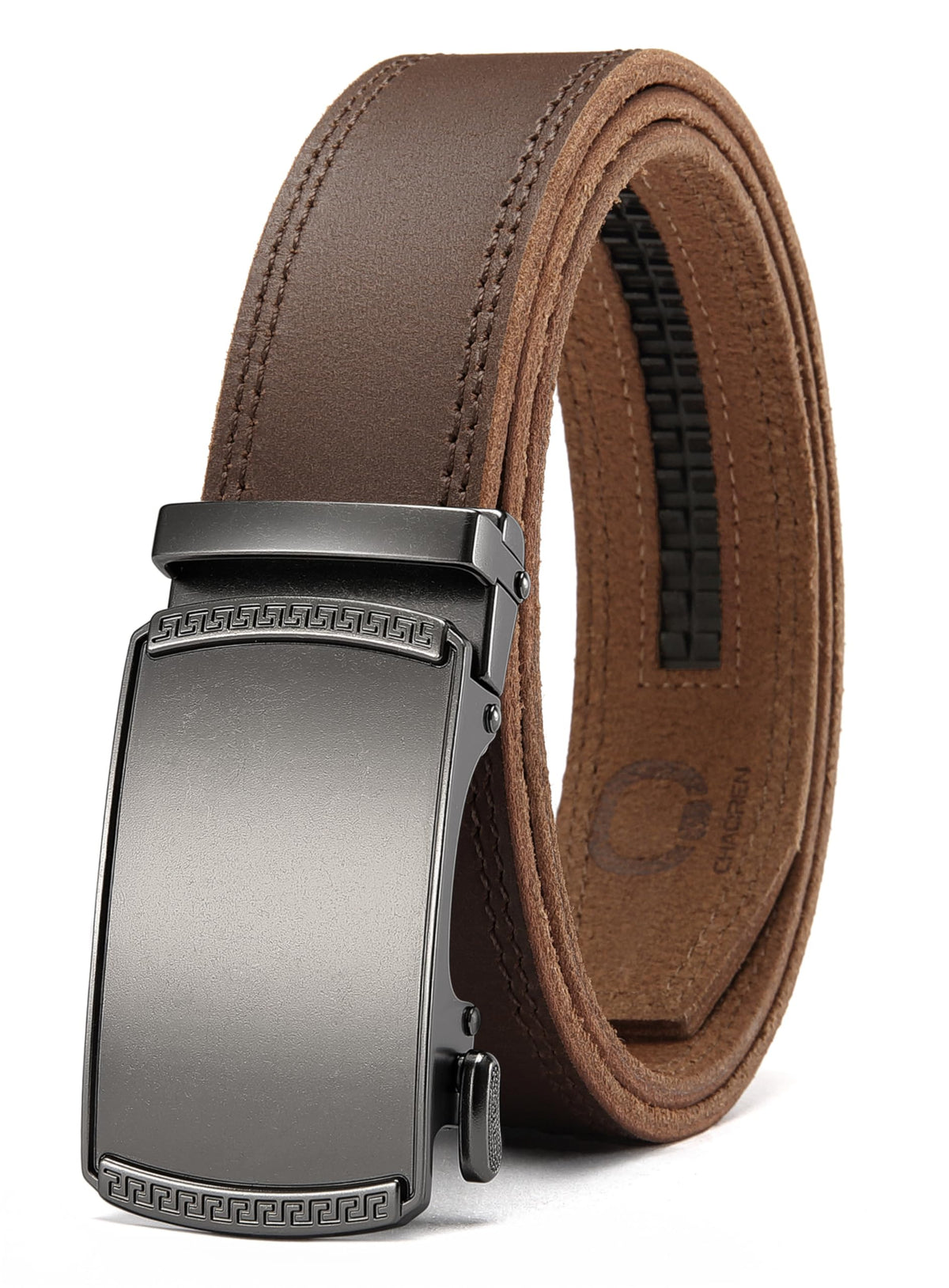 CHAOREN Men's Leather Ratchet Belt - Customizable Fit (35mm) Jansha Store