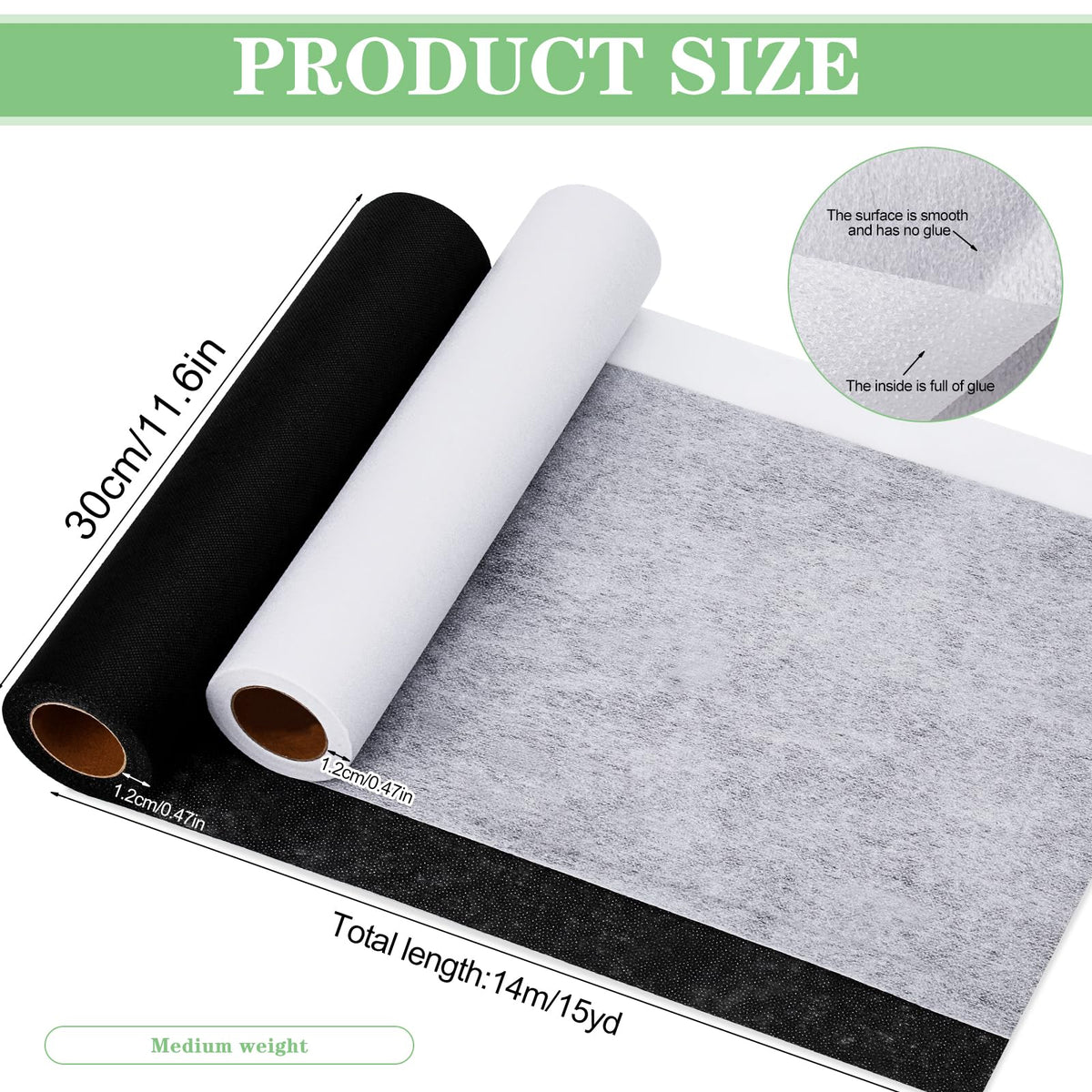 Medium Weight Interfacing Fabric for Sewing Iron On Fusible Interfacing Jansha Store