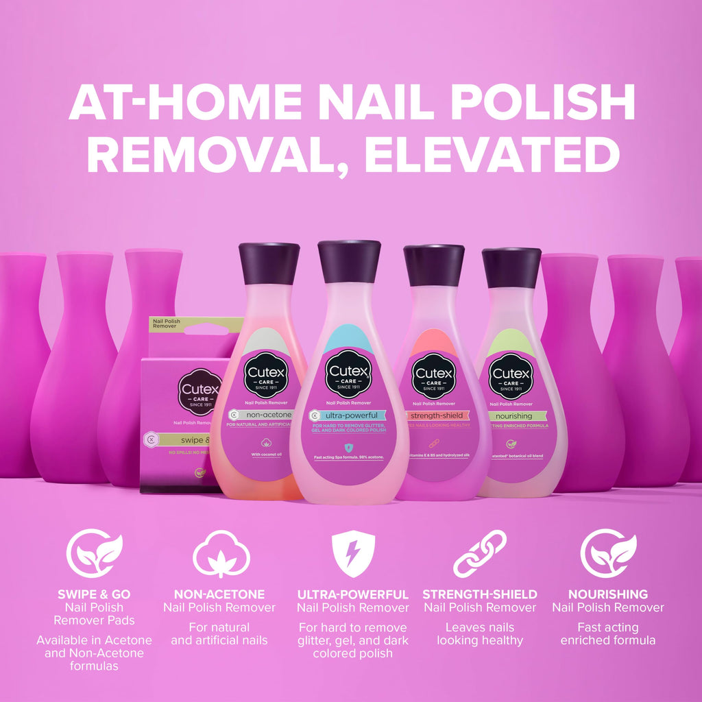 Cutex Nail Polish Remover, Strength Shield, Leaves Nails Looking Healthy, Contains Vitamins E, B5 & Hydrolyzed Silk, 6.76 Fl Oz Jansha Store