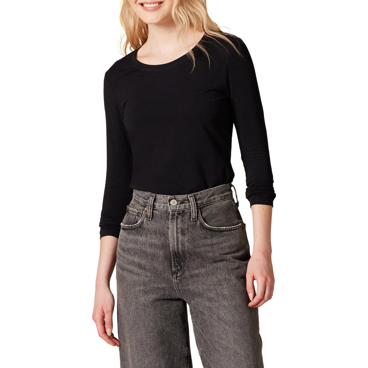 Amazon Essentials Women's Regular-Fit Long-Sleeve Crewneck T-Shirt Jansha Store
