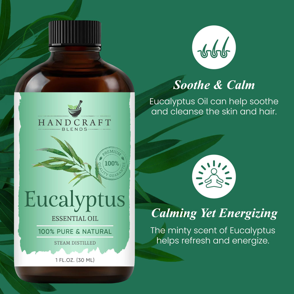 Handcraft Blends Eucalyptus Essential Oil - Huge 4 Fl Oz Jansha Store