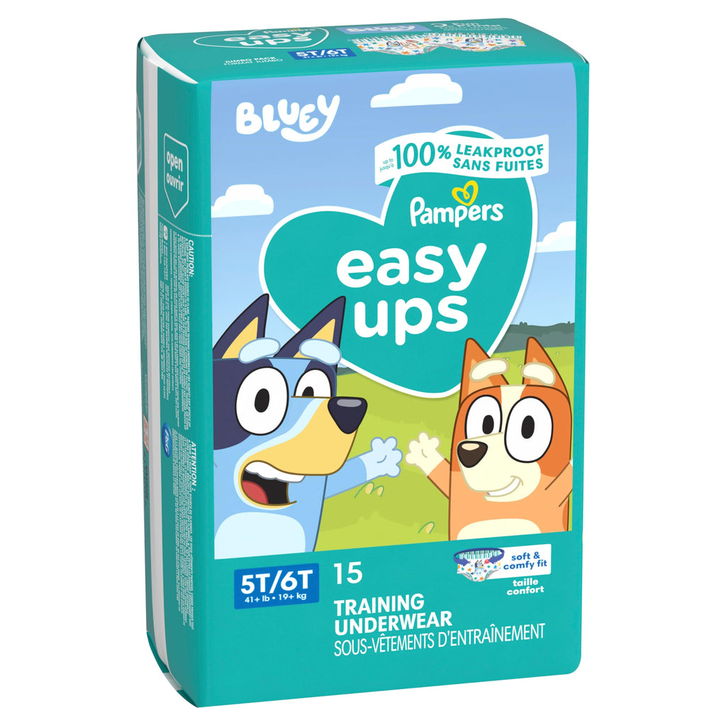 Easy Ups Girls & Boys Potty Training Pants, Size 7 (5T-6T), 84 Count, Bluey Absorbent Pull Up Training Underwear, Up to 100% Leakproof Day and Night, Hypoallergenic Jansha Store