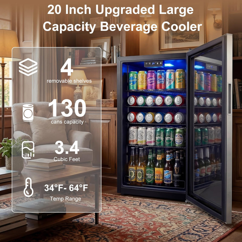 24 Inch Upgraded Dual Zone Wine and Beverage Refrigerator Cooler Jansha Store