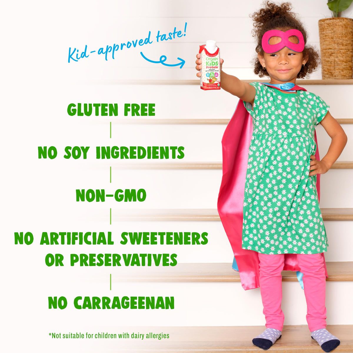 Orgain Organic Kids Dairy 8g Protein Shake, Chocolate, 8.25 oz, 12pk Jansha Store