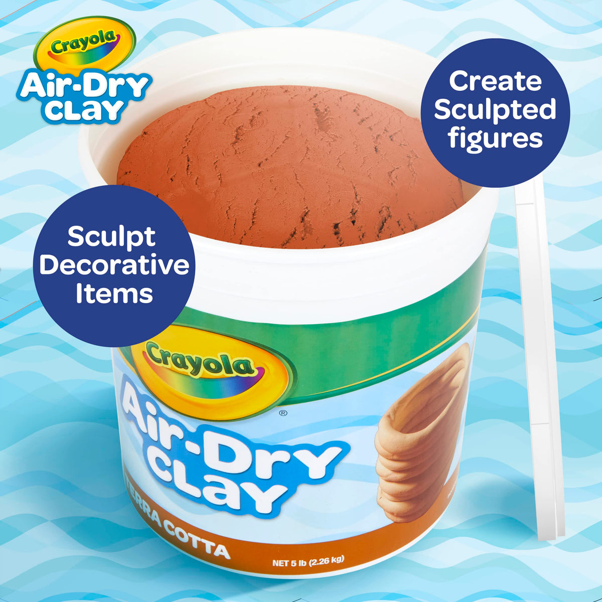 Crayola Air Dry Clay (5lbs), Teacher Supplies, Natural White Modeling Clay for Kids, Sculpting Material, Bulk Craft Supplies for Art Classrooms Jansha Store
