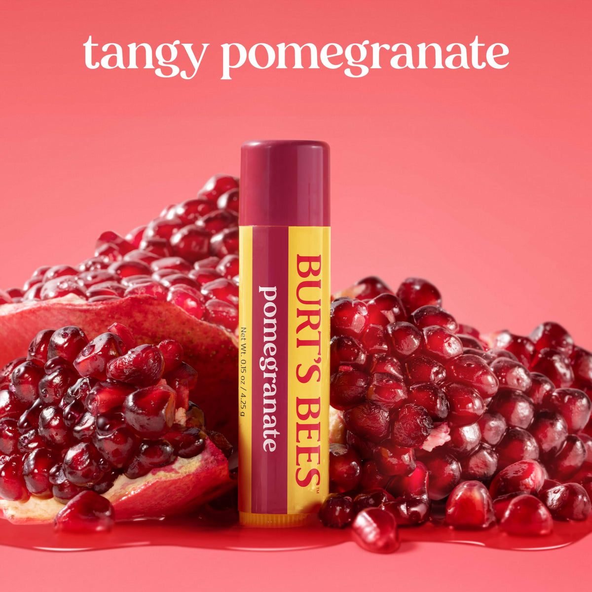 Burt's Bees Lip Balm, Pomegranate, 0.15 oz., 4 Tubes Jansha Store