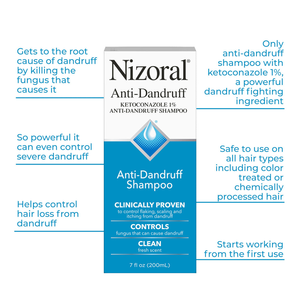 Nizoral Anti-Dandruff Shampoo with 1% Ketoconazole, Fresh Scent, 7 Fl Oz Jansha Store