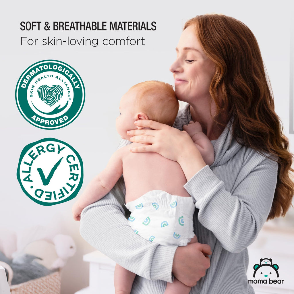 Amazon Brand - Mama Bear Gentle Touch Baby Diapers, Size 5, 27+ lb, Leak Protection, 12 Hours Protection, Wetness Indicator, Hypoallergenic, 132 Count (4 packs of 33) Jansha Store