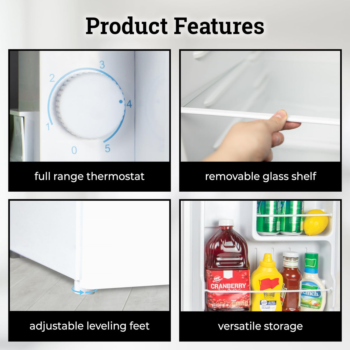 Igloo 3.2 Cu.Ft. Mini Fridge with Freezer - Single Door Compact Refrigerator with Glass Shelves for Homes, Dorms & Offices- Keep Snacks, Drinks & Frozen Foods Cool with Temperature Control Mini Fridge Jansha Store