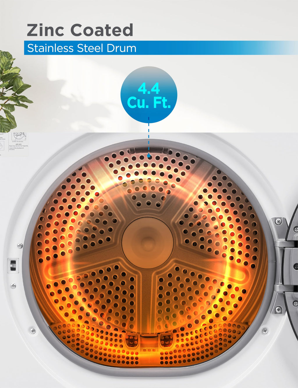 BLACK+DECKER 2.65 Cu. Ft. Portable Dryer, 8.8 lb. Capacity, BCED26, White Jansha Store