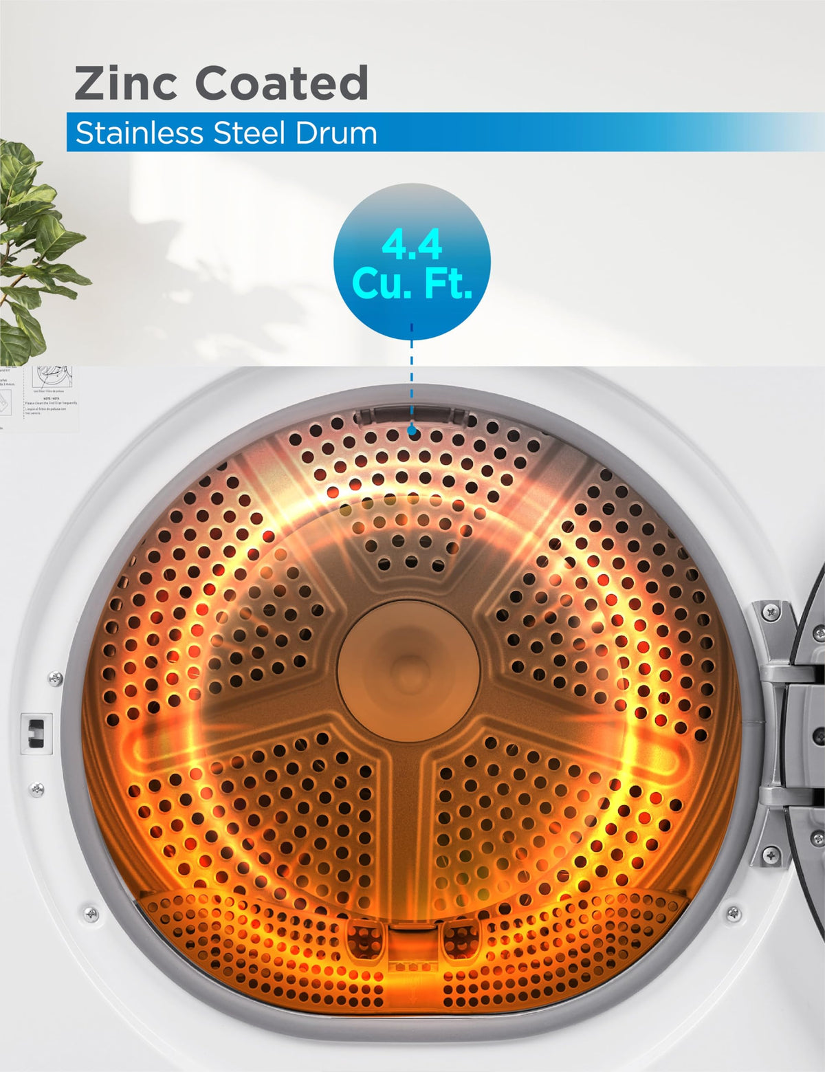 BLACK+DECKER 2.65 Cu. Ft. Portable Dryer, 8.8 lb. Capacity, BCED26, White Jansha Store