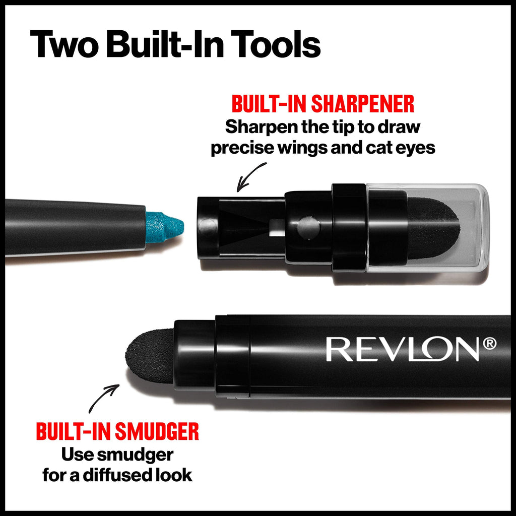 Revlon ColorStay Pencil Waterproof Eyeliner, 201 Black, 2 pack Jansha Store