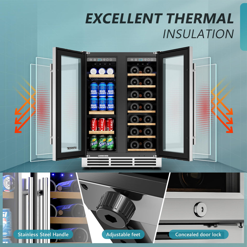 EUHOMY 24 Can Mini Fridge, 18L Beverage Refrigerator with Quiet Compressor Jansha Store
