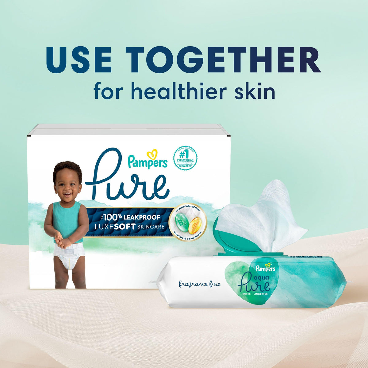 Pampers Pure Baby Diapers, Size 5 (27+ lbs), 132 Jansha Store
