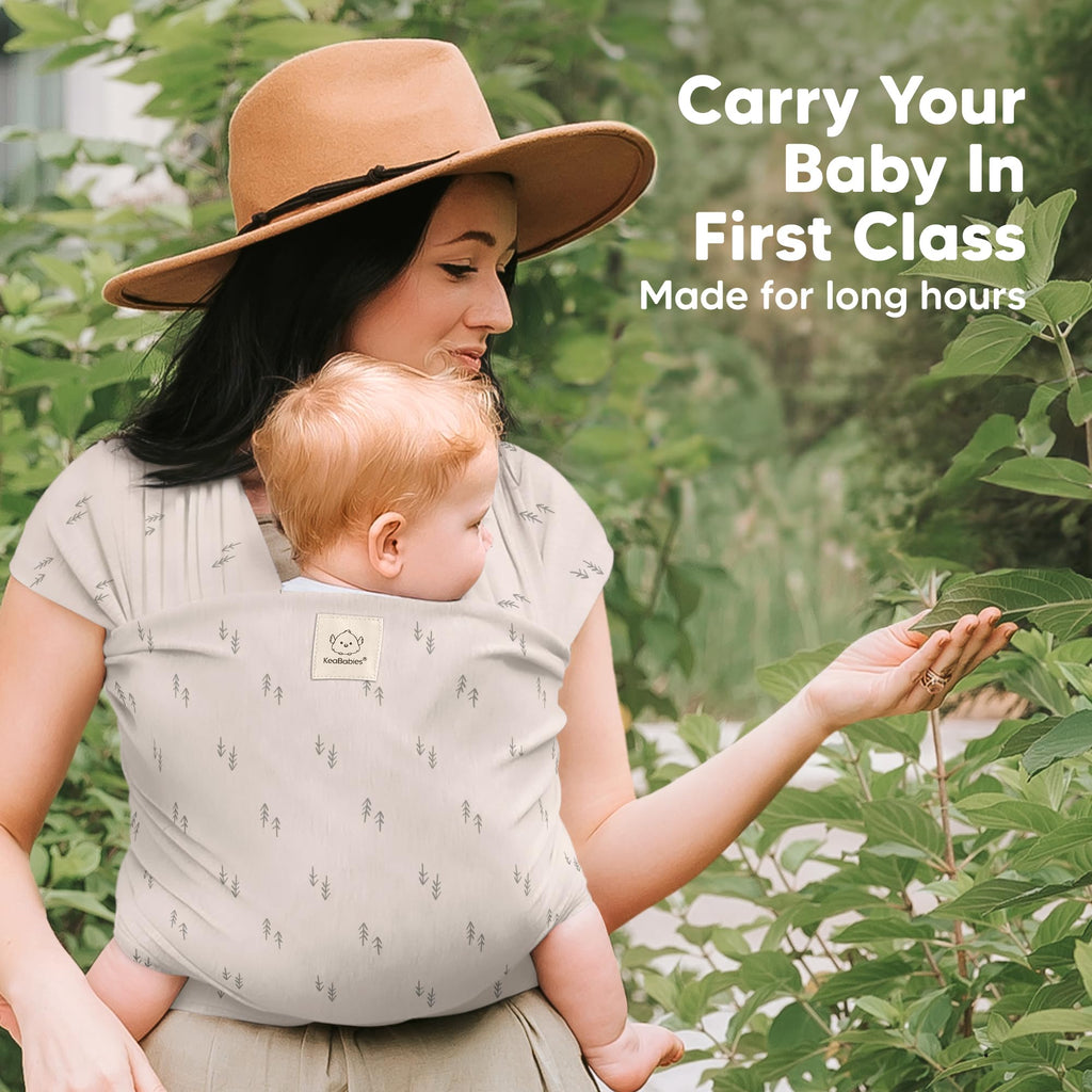 KeaBabies Baby Wrap Carrier, All in 1 Original Baby Carrier, Trendy Black Jansha Store