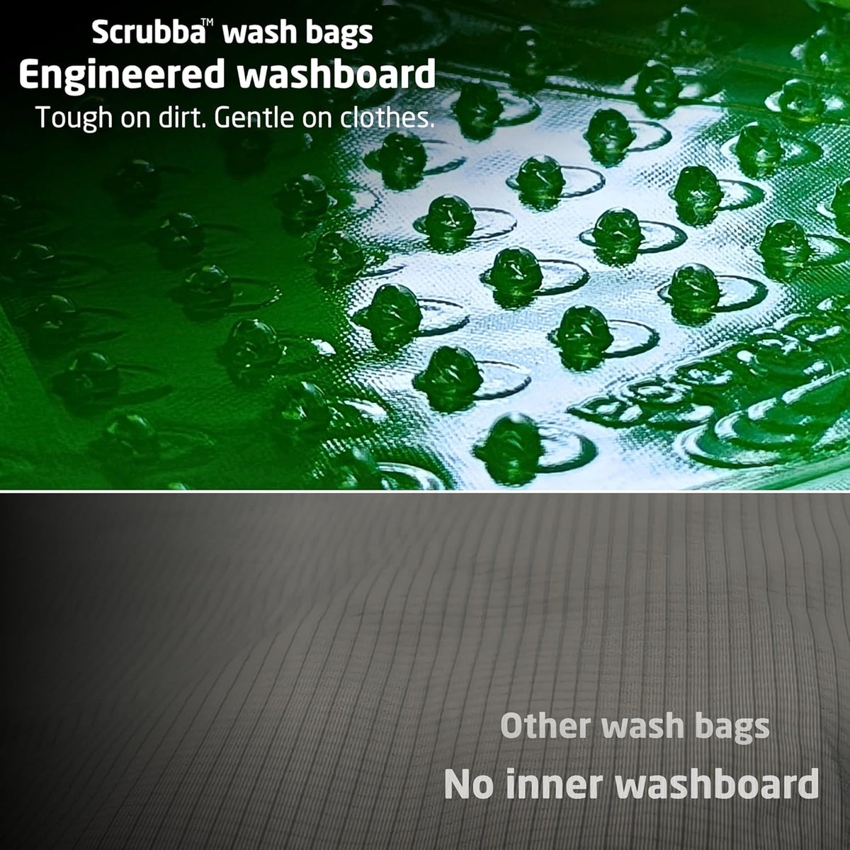 Scrubba Wash Bag Patented Washboard-in-a-Bag™ 5 oz Travel Clothes Washer Jansha Store
