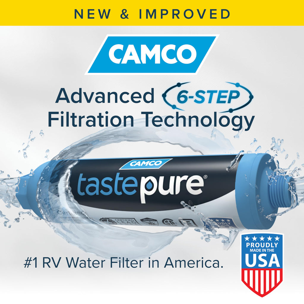 Camco Tastepure RV Water Filter - GAC & KDF Filtration - Made in the USA Jansha Store