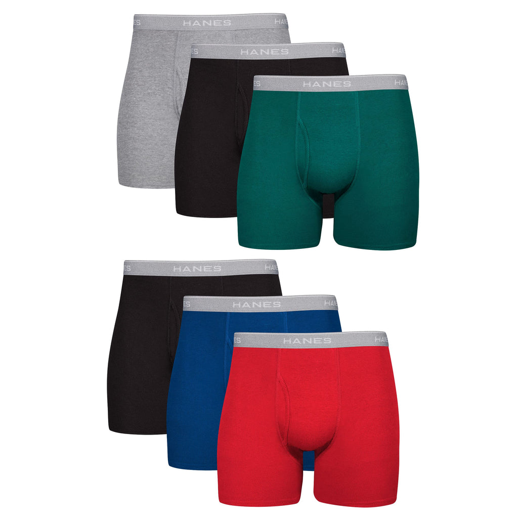 Hanes mens Underwear Boxer Briefs Pack, Cool & Breathable Cotton Moisture-wicking Underwear for Men, No Ride Up Jansha Store