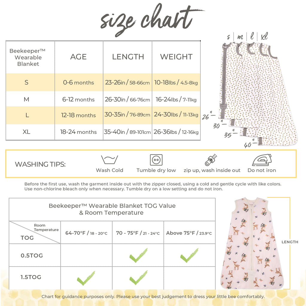 Burt's Bees Baby Infant Wearable Blanket, Organic Cotton Unisex Beekeeper - Light Weight 0.5 TOG or Medium Weight 1.5 TOG Jansha Store