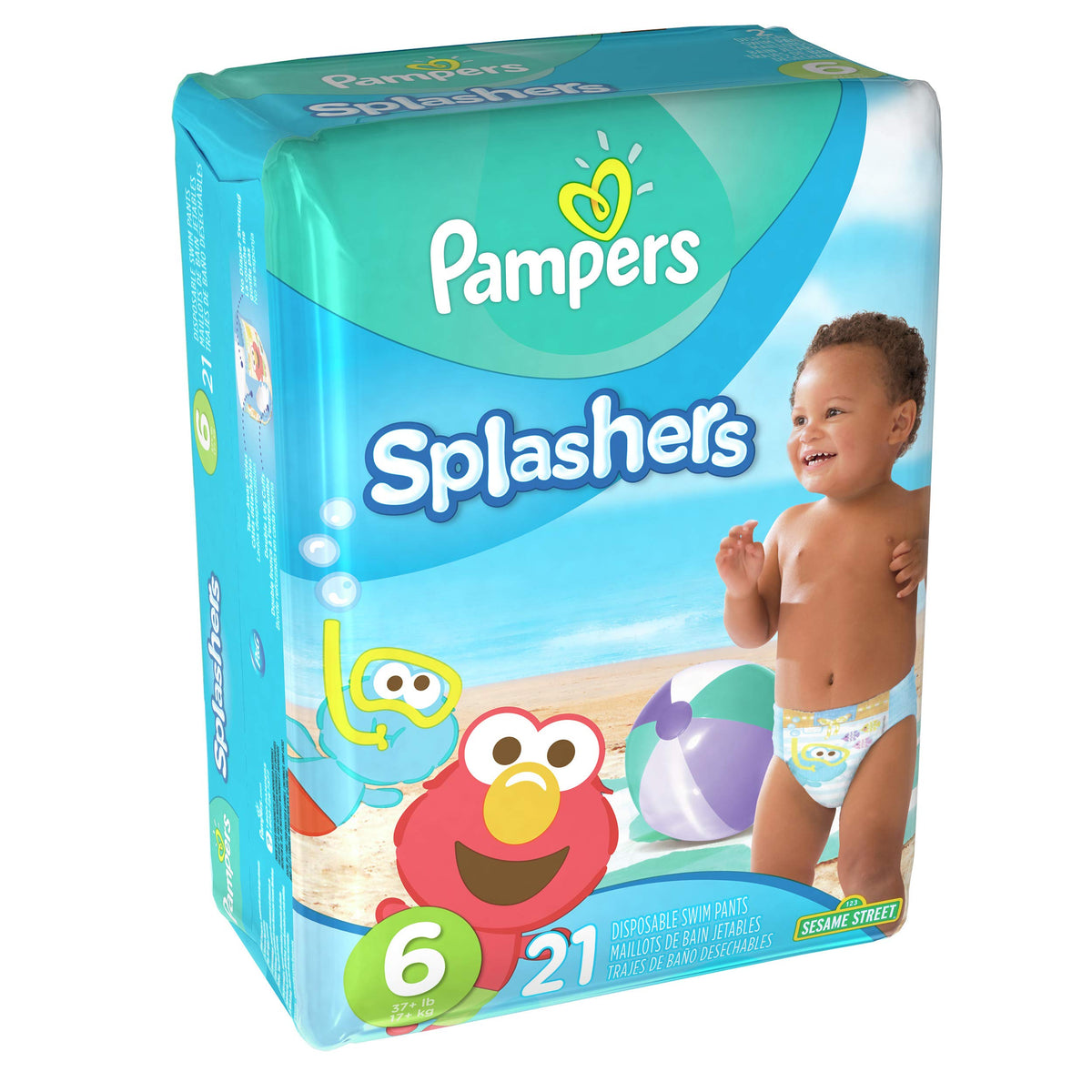 Pampers Splashers Swim Diapers, Size 4, 18 Count, Disposable Swim Diapers, Contains Mess, No Swell Jansha Store