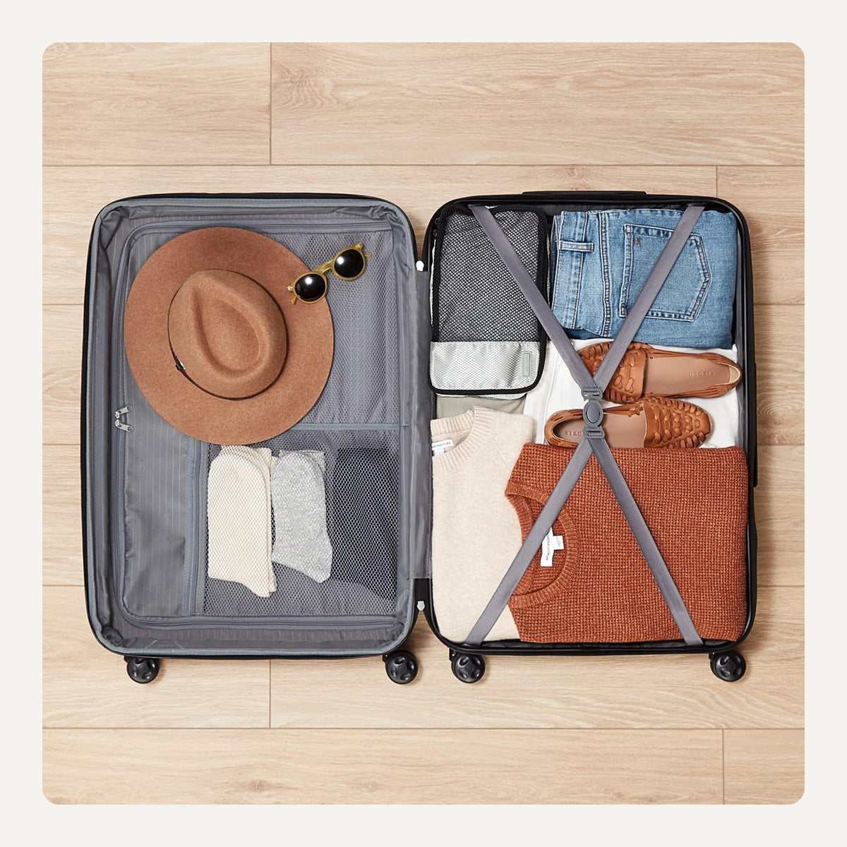 Amazon Basics 3-Piece Hardshell Suitcases Set (21", 26", 30"), Expandable For Up to 25% More Space, With Scratch-Resistant Finish, Four Multi-Directional Wheels, Rose Gold Jansha Store