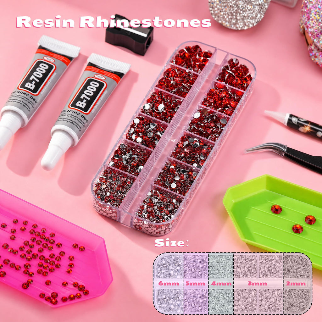 40000 Pcs Resin Jelly Rhinestones for Bedazzling, All-in-One Kit Jansha Store