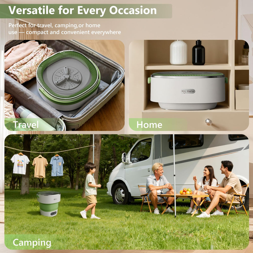 20L Portable Washing Machine,Folding Washer Machine and Spin-Dryer Jansha Store