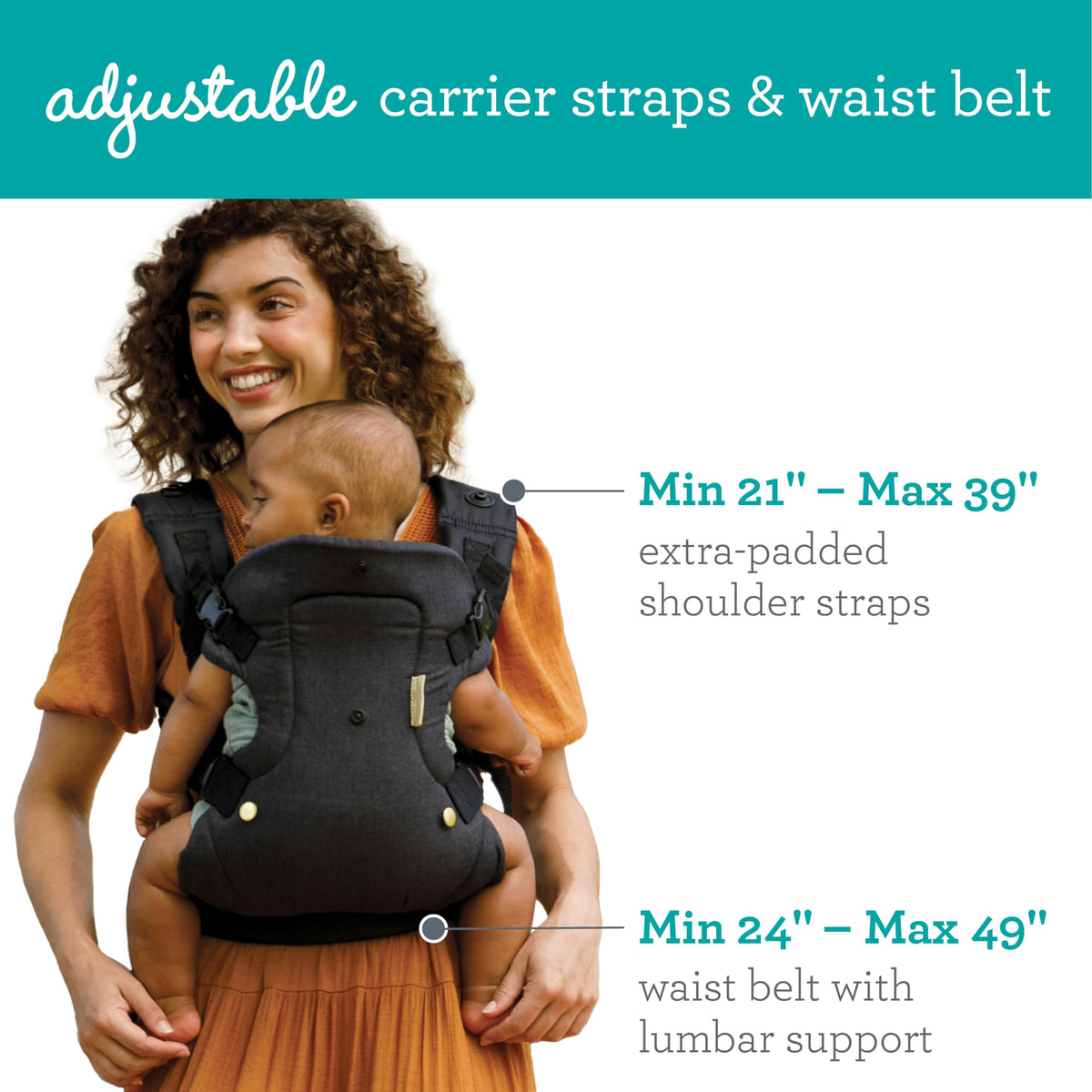 Infantino Flip 4-in-1 Baby Carrier Convertible Ergonomic, Rainbow Jansha Store