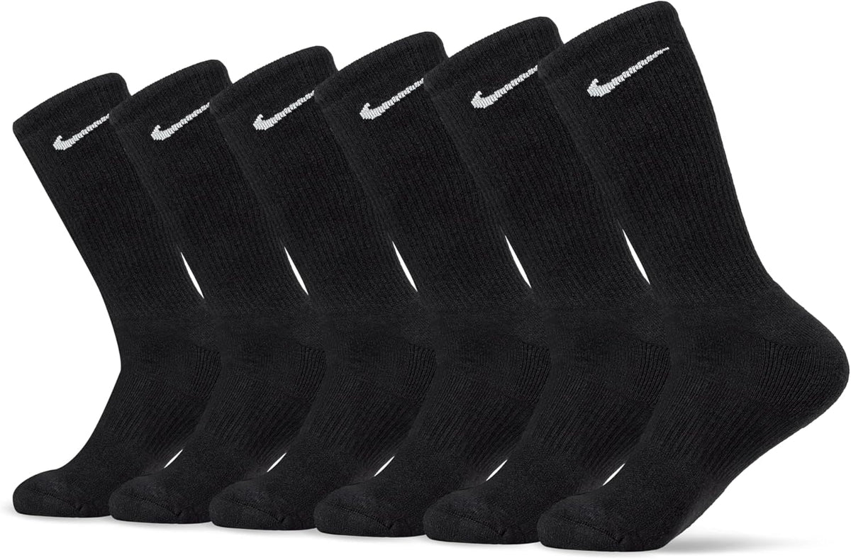Nike Adult Everyday Cushioned Training Crew Socks (6-Packs) | Mens & Womens Jansha Store