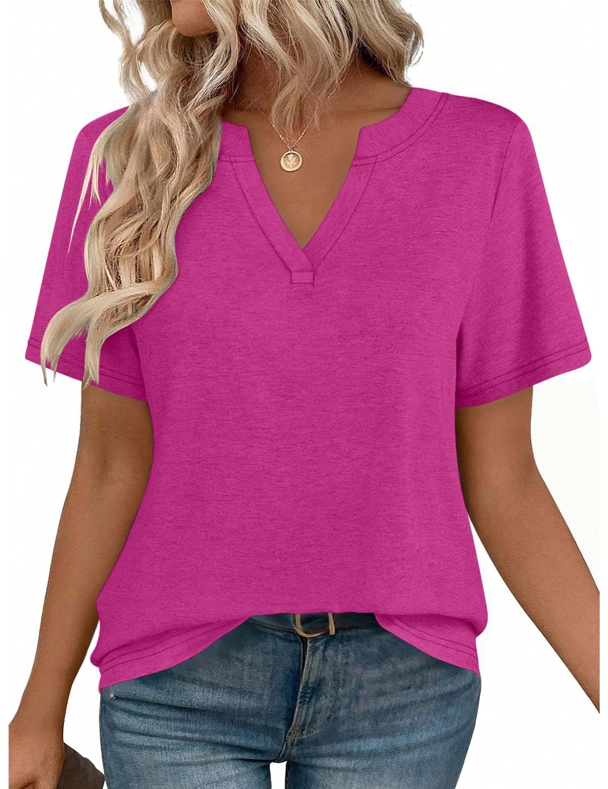 Zeagoo Womens Tops Short Sleeve V Neck Tee Shirts Cute Dressy Casual Jansha Store