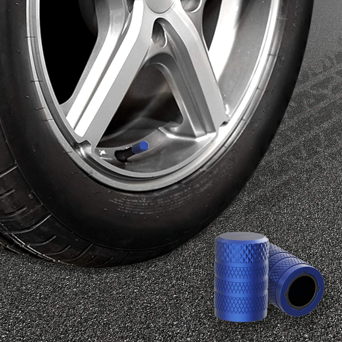 CKAuto Tire Valve Stem Caps, Aluminum Black, 4 pcs/Pack Jansha Store