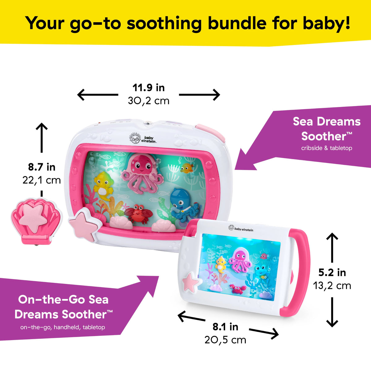 Baby Einstein Sea Dreams Soother Musical Crib Toy and Sound Machine, Newborn and up Jansha Store