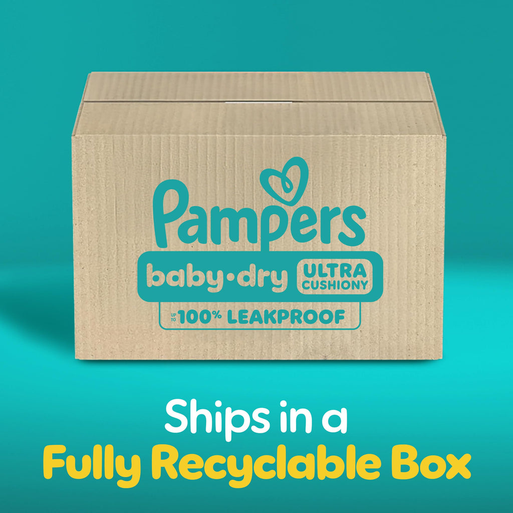 Pampers Baby Dry Ultra Cushiony Diapers, Size 3 (13-26 lbs), 104 Count, Up to 100% Leakproof (Packaging May Vary) Jansha Store