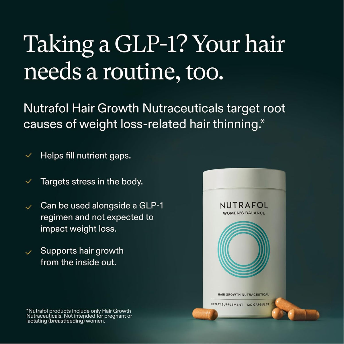 Nutrafol Women's Balance Hair Growth Supplements, Age 45+, 1-Month Bottle Jansha Store
