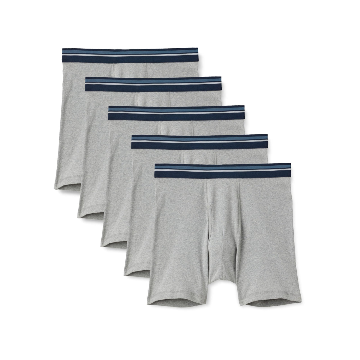Amazon Essentials Men's Breathable Cotton Boxer Briefs, Tag-Free, Pack of 5 Jansha Store