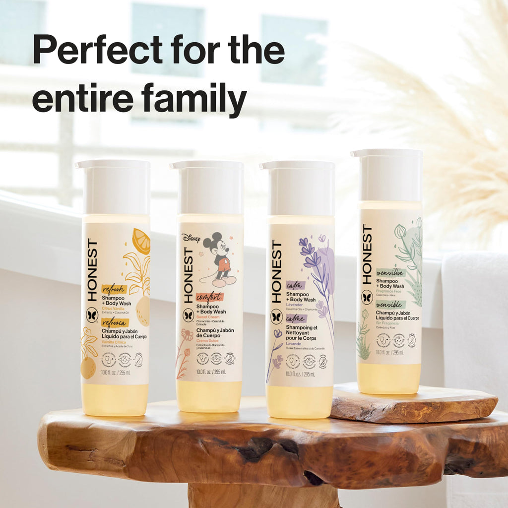 The Honest Company Shampoo & Body Wash, Tear-Free, Fragrance-Free, 10 fl oz Jansha Store