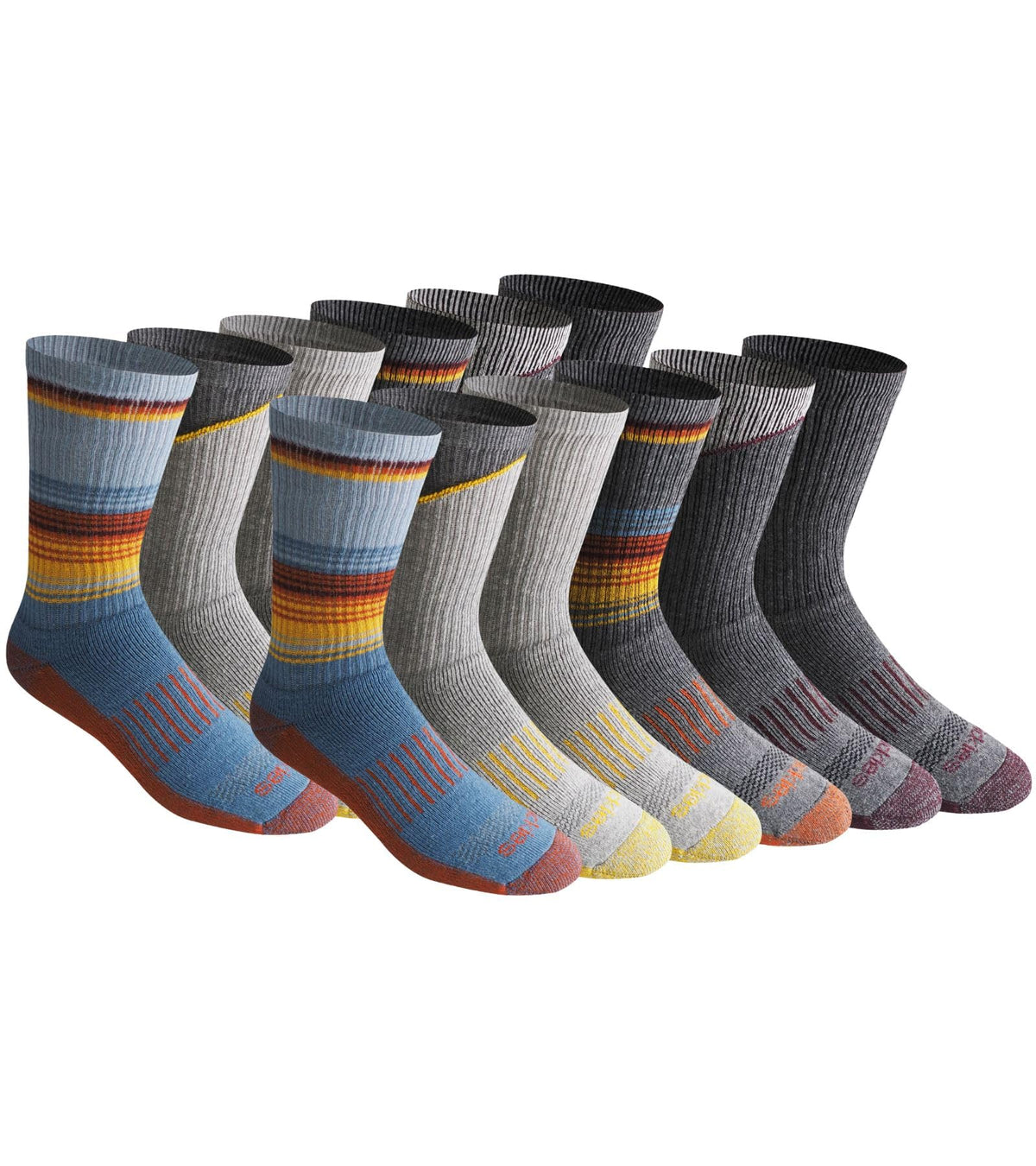 Dickies Men's Dri-tech Original Moisture Control Crew Socks, Available in M-xxl (6, 12, 18 Pairs) Jansha Store
