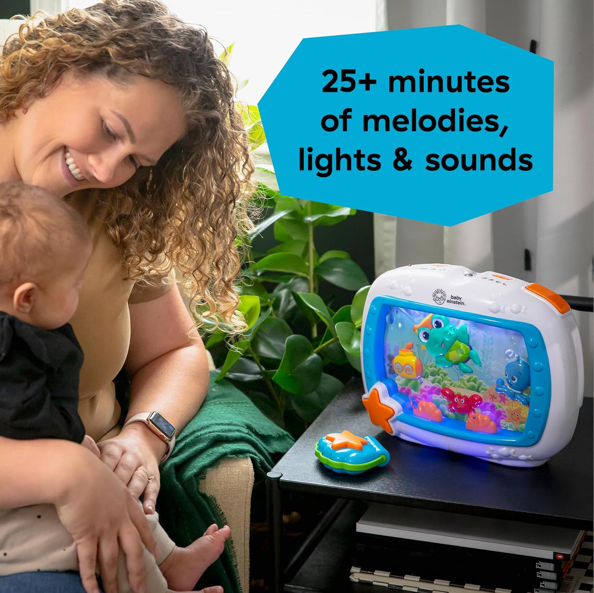 Baby Einstein Sea Dreams Soother Musical Crib Toy and Sound Machine, Newborn and up Jansha Store