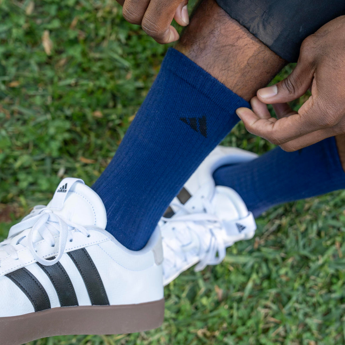 adidas Mens Athletic Cushioned 6-Pack Crew Socks Casual - Green Jansha Store