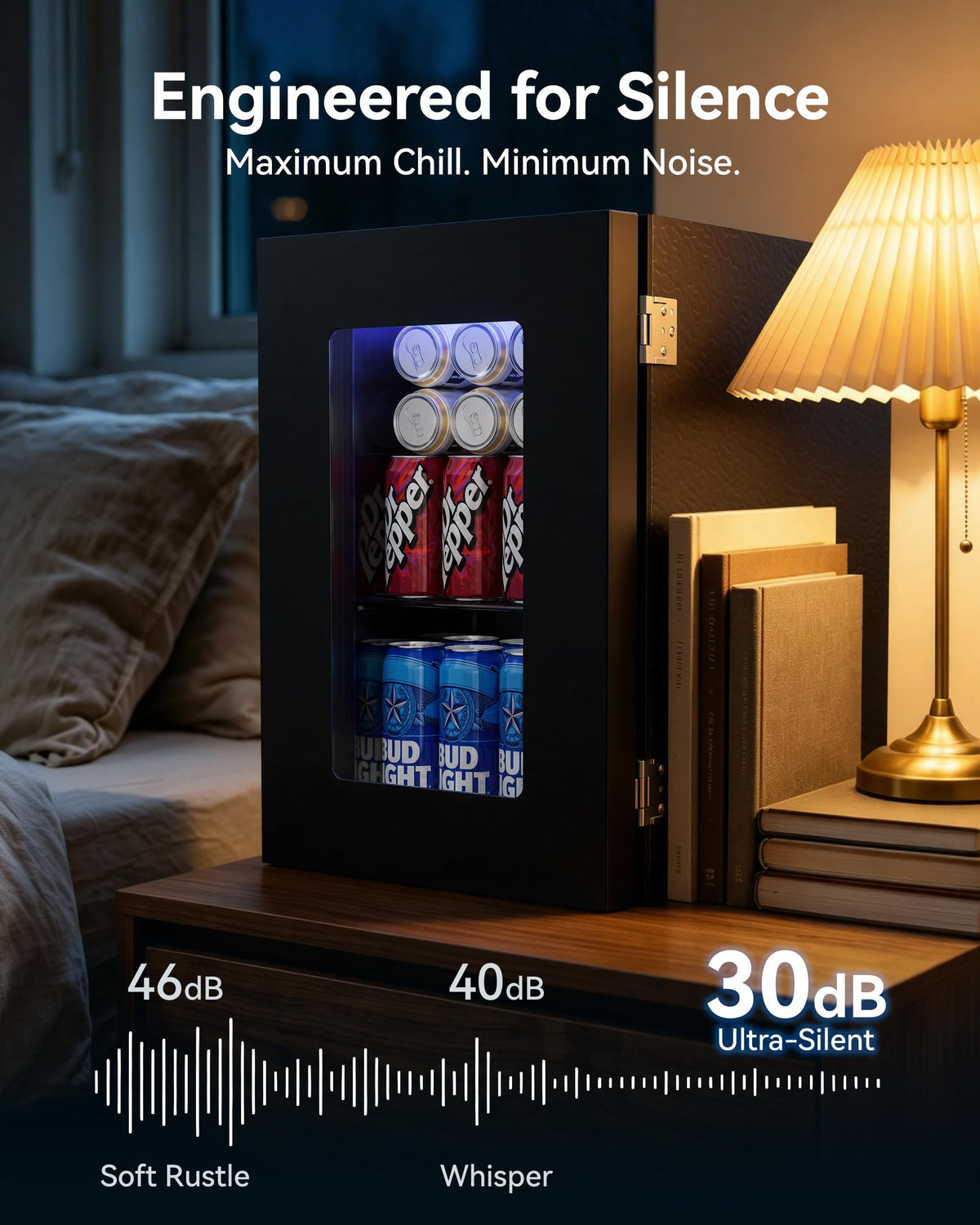 3.2 Cuft Beverage Fridge, 130 Can Mini Fridge With Glass Door, Black Jansha Store