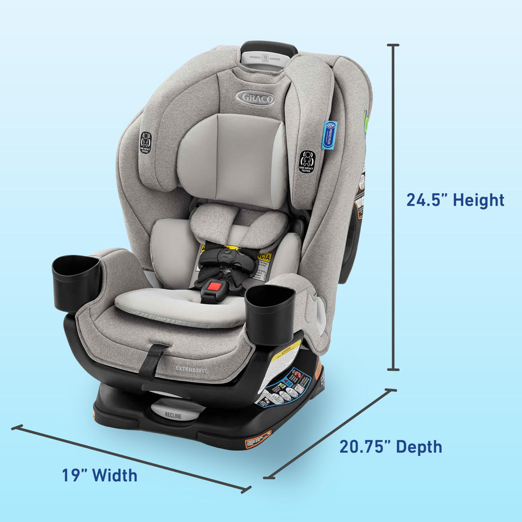 Graco Extend2Fit 2-in-1 Convertible Car Seat, Gotham Jansha Store