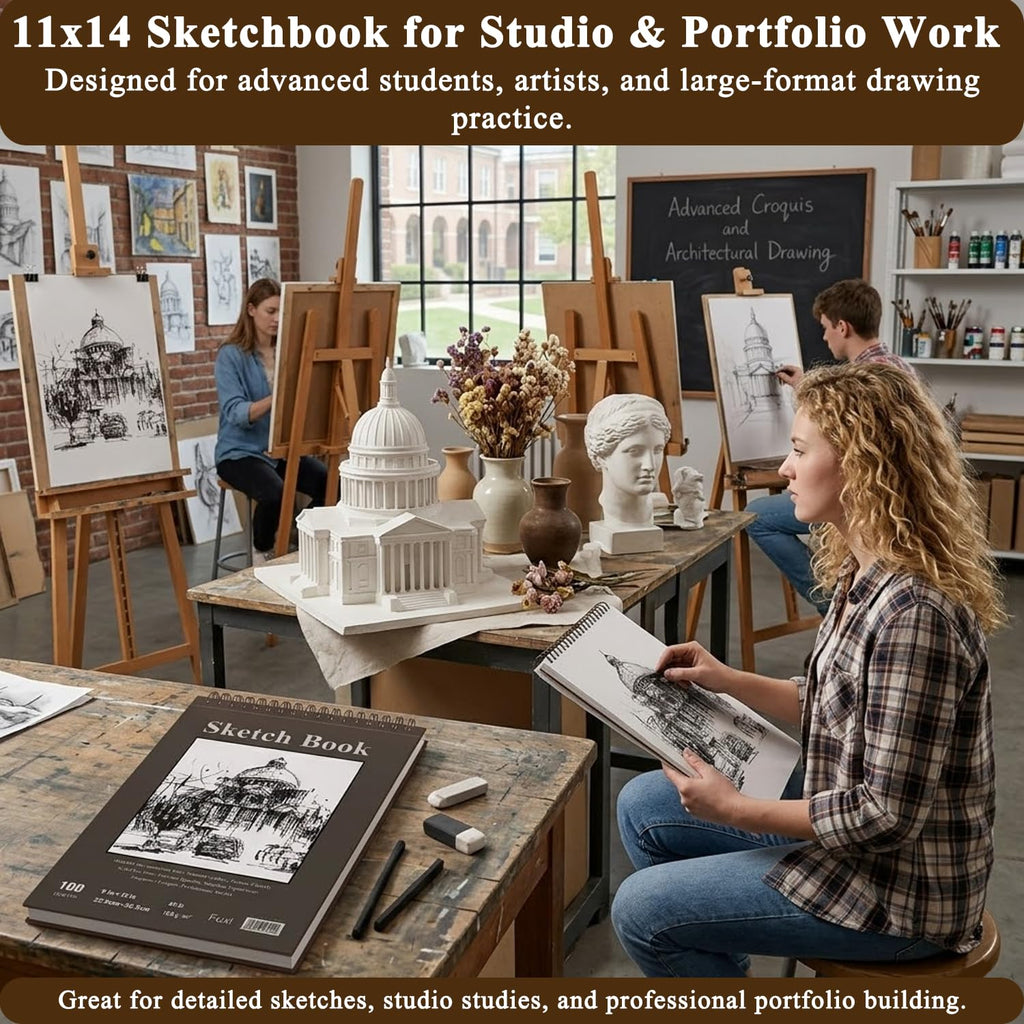 Fuxi Coloring Book & Sketchbook Set, 2-Pack, 9 x 12 in Jansha Store