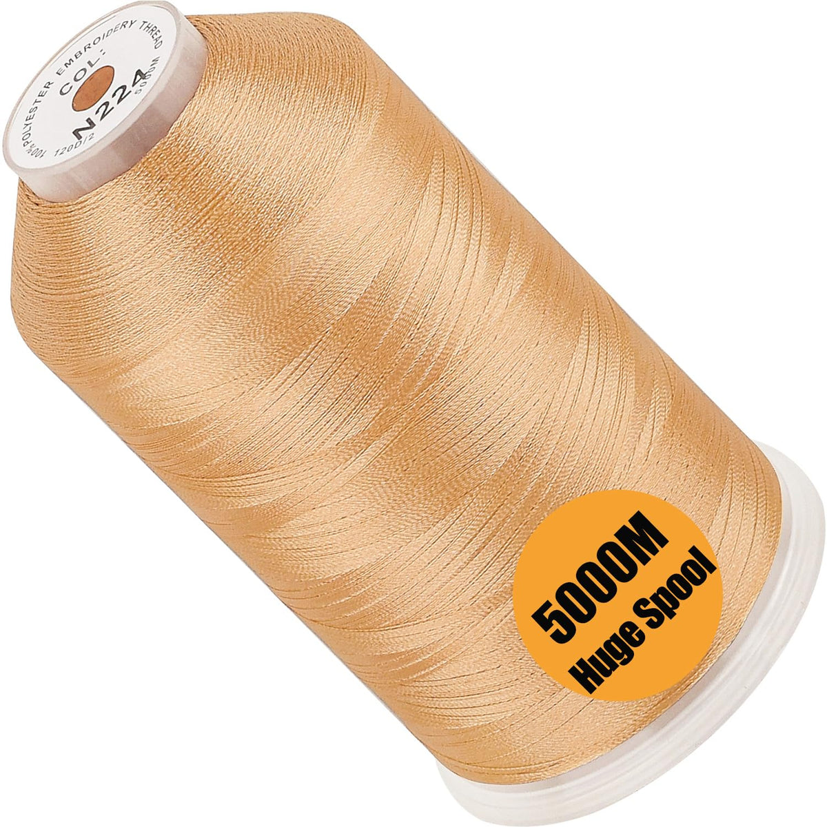 New brothread 5000M Huge Spool Embroidery Machine Thread - White Jansha Store
