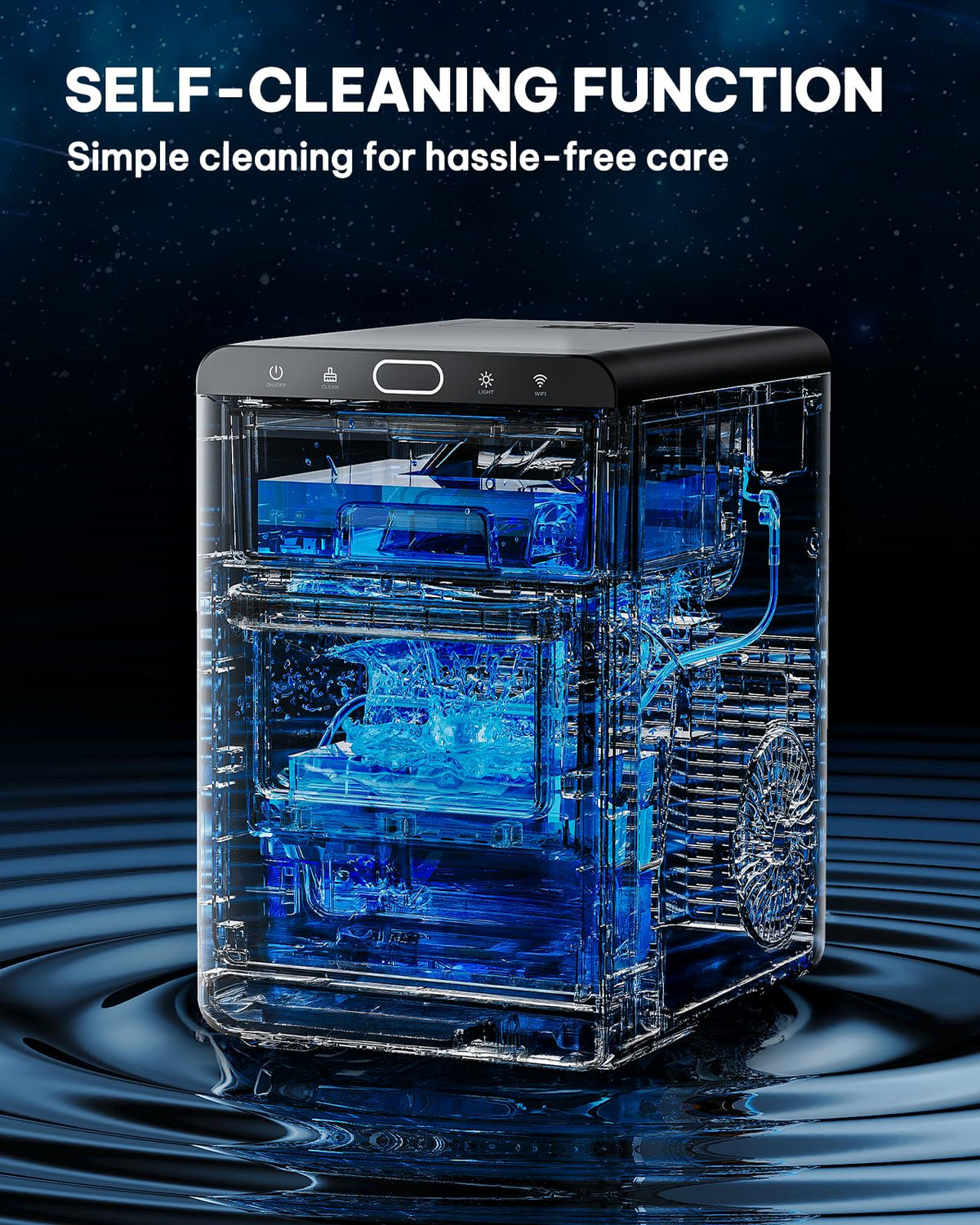 Silonn Nugget Ice Maker Countertop, Pellet Ice Machine with Self-Cleaning Function, Sonic Ice Maker Produces 36lbs of Chewable Ice in 24 Hours, Ideal for Home Kitchen and Office (Stainless Steel) Jansha Store