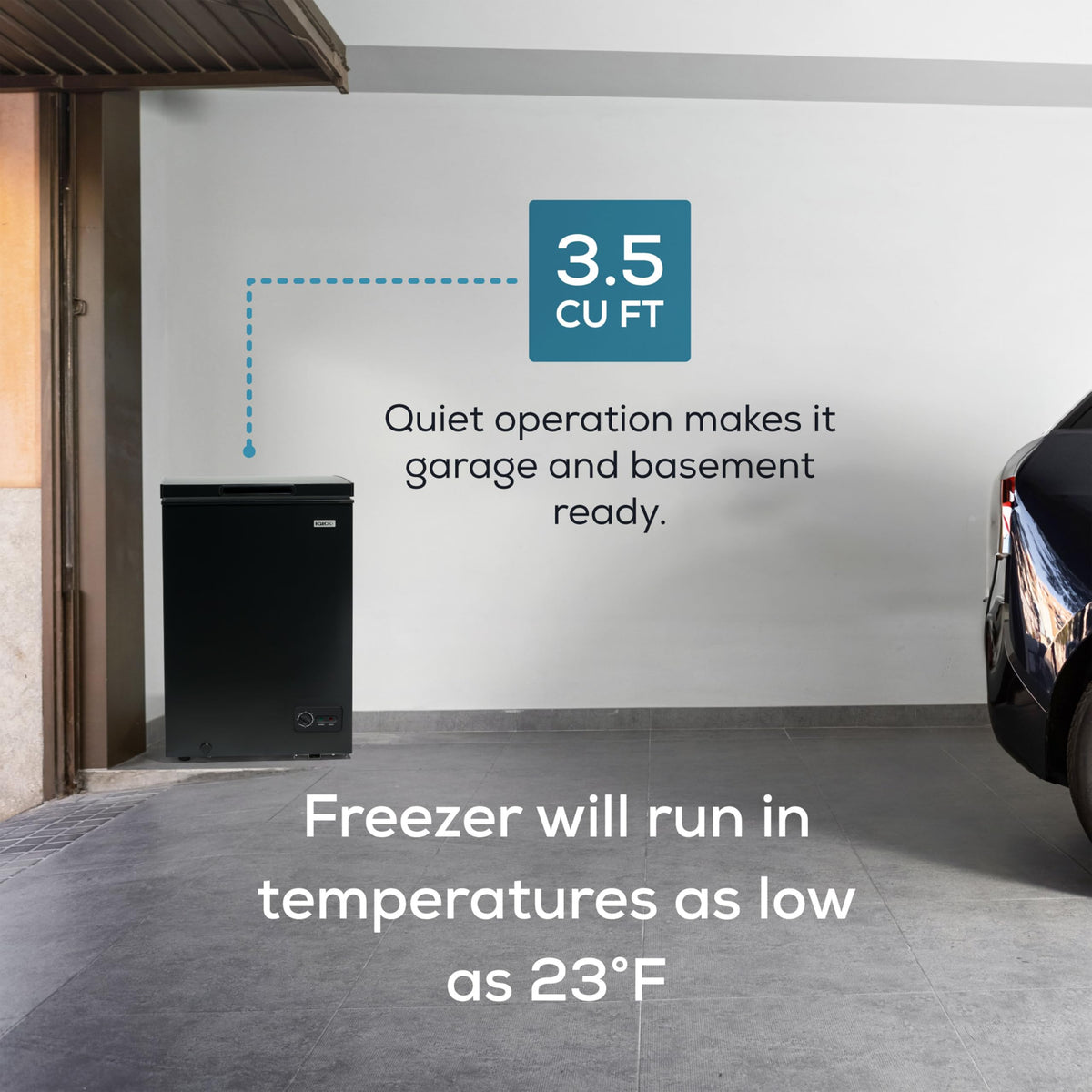 Igloo 5.0 Cu Ft Upright Deep Freezer Chest- Deep Freezer with Quick Freezing System & Adjustable Thermostat - Low Noise Freezer with Removable Basket & LED Lights for Homes, Garages & Basements- White Jansha Store