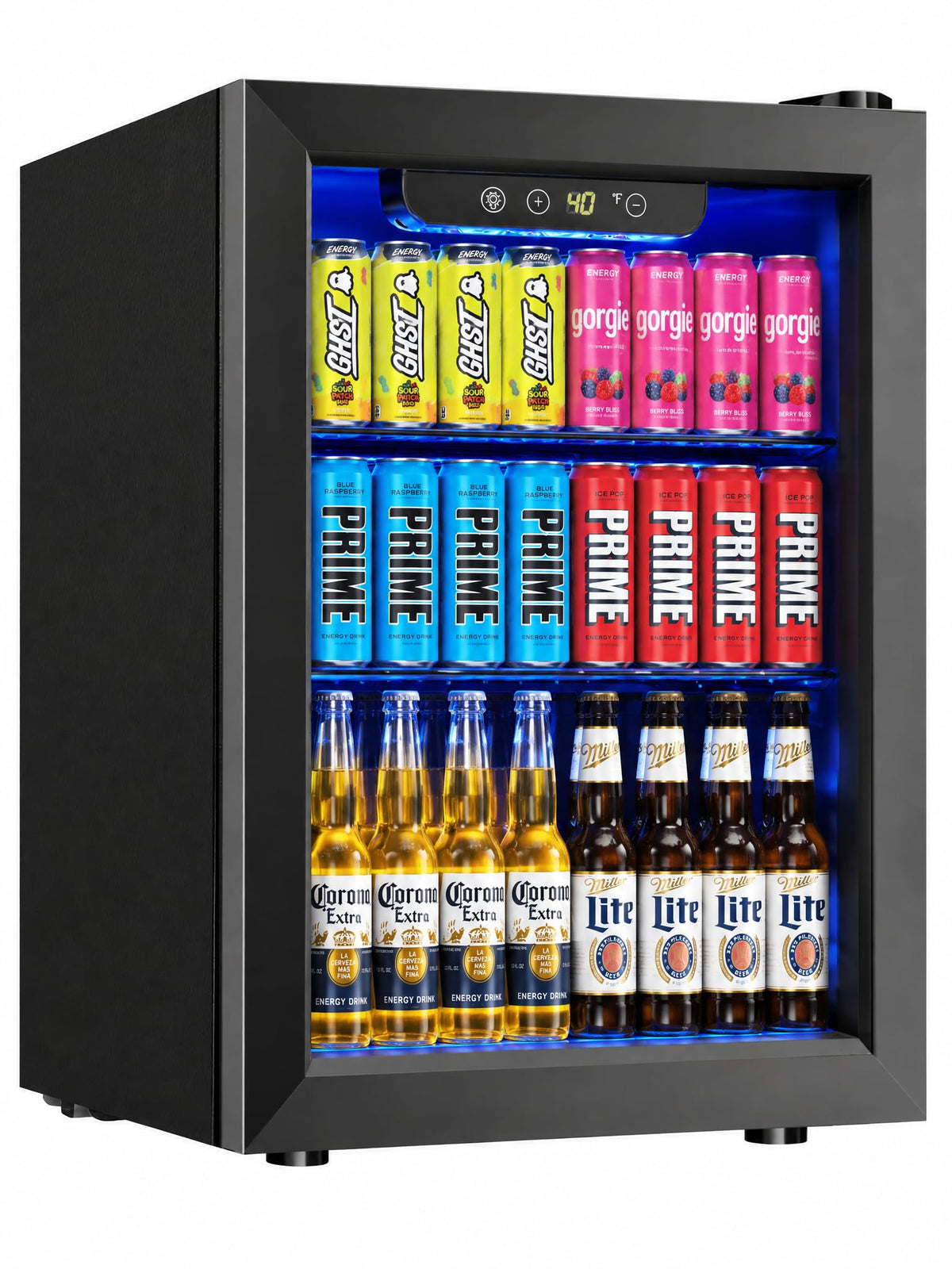 Icyglee 126 Can Mini Fridge, 3.2 Cu.Ft Beverage Refrigerator, Drink Cooler Jansha Store