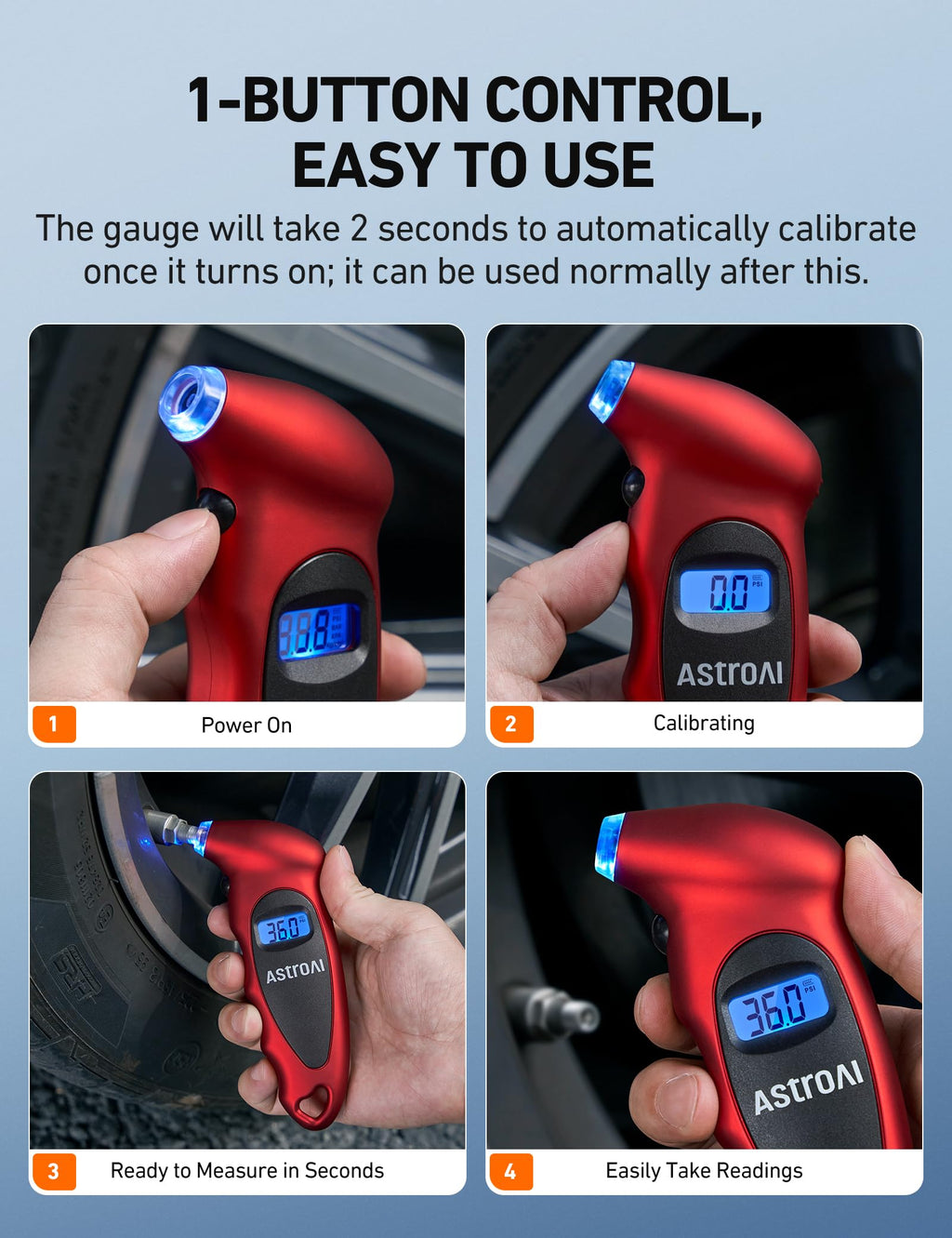 AstroAI Digital Tire Pressure Gauge 150PSI, ±1PSI Accuracy for Car Truck Jansha Store